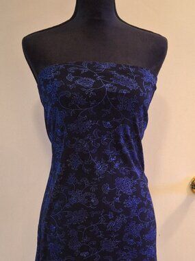 Blue strapless dress